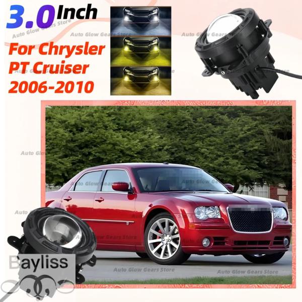 並行輸入品 クライスラーPTクルーザー（2006年2007年2008年2009年2010年モデル用高 クリアレンズ3.0インチ LEDプロジェクターフォグランプ