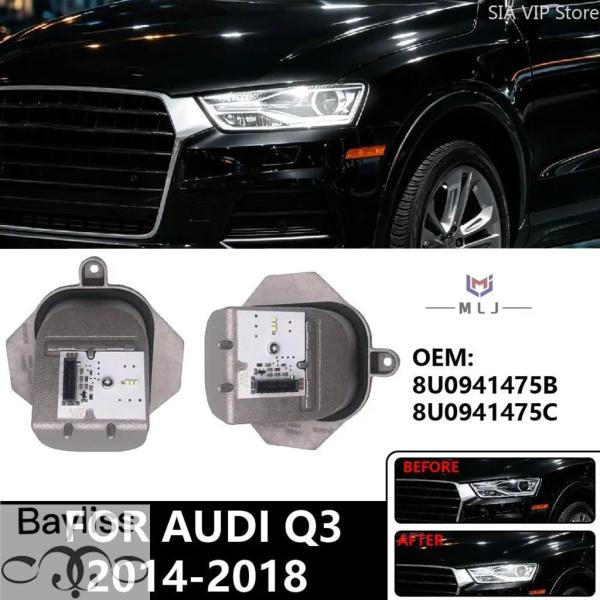 並行輸入品 8U0941475B ホワイト LED DRLモジュール デイタイムランニングライトボード アウディ Q3 SQ3 2015-2018 キセノンヘッ