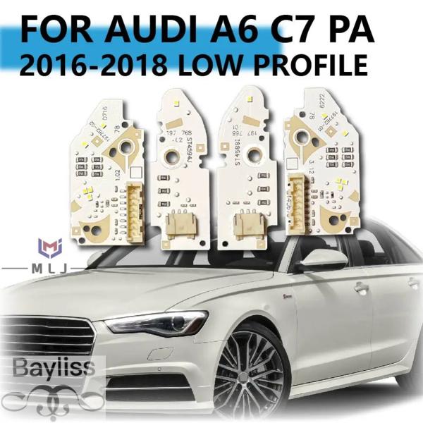 並行輸入品 アウディ A6 C7 PA 2016-2018 用 ロープロファイル  LED ヘッドライト ホワイト エンジェルアイ 光源 デイタイム  DRL 