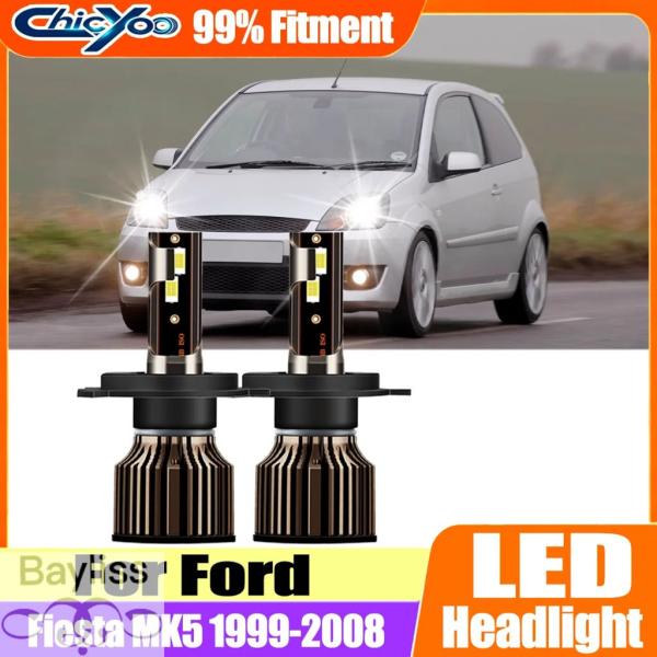 並行輸入品 フォード フィエスタ MK5 1999-2008 用 H4  LED ヘッドライト 2個セット 3570 CSP チップ搭載 車用ヘッドランプ 20