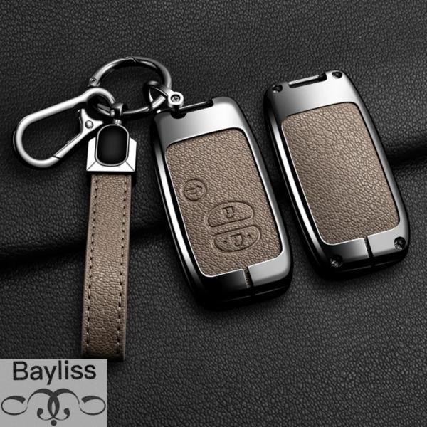 並行輸入品 製レザーカーキーカバートヨタカムリプリウスランドクルーザープラド150クラウンレクサスLC200用キーチェーンアクセサリー
