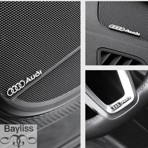 並行輸入品 3D カーオーディオ ステレオ スピーカー バッジ ステッカー デカール アクセサリー Audi S3 C7 C6 C5 B5 B6 B7 B8 B