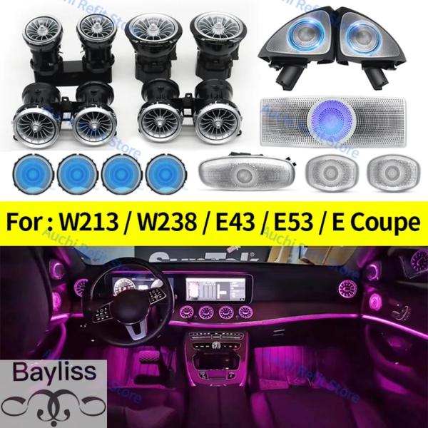 並行輸入品 64色 LEDエアベント3D回転ツイータースピーカーメルセデスベンツW213 EクラスクーペAMG E43 E53 E250インテリアアンビエントラ