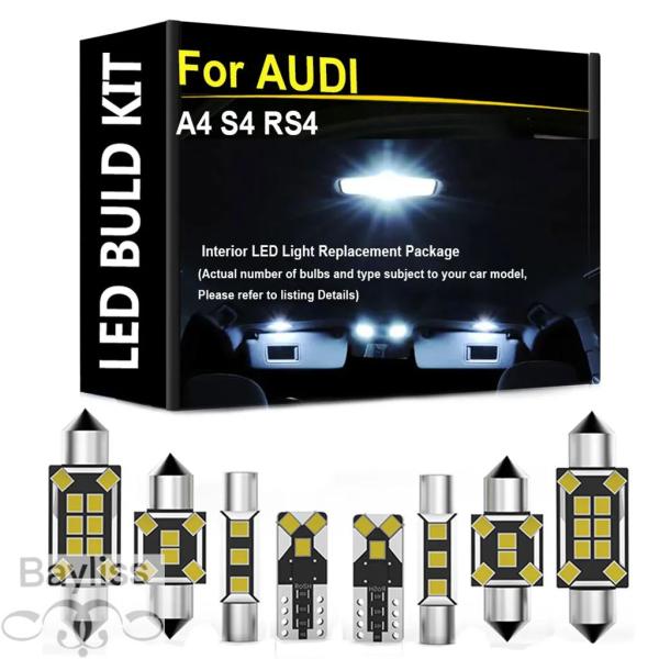 並行輸入品 車内  LED ライトキットアウディ A4 S4 RS4 B5 B6 B8 セダンアバント W) 1996 1999 2000 2001 2005 