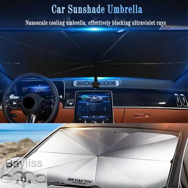 並行輸入品 マツダ スカイアクティブ 2 3 5 6 8 CX3 CX4 CX5 CX8 CX30 用 折りたたみ式傘型フロントガラスサンシェード フロントウィ