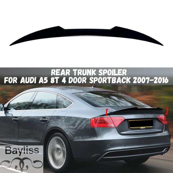 並行輸入品 アウディ A5 8T スポーツバック 4ドア 2007-2016 M4スタイル リアトランクリッド カースポイラーウィング チューニング エクステリ