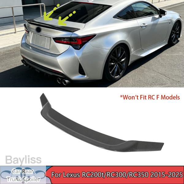 並行輸入品 Rスタイル リアカー トランク スポイラー ウィング オートアクセサリー レクサス RC200t/RC300/RC350 2015-2025 / カ
