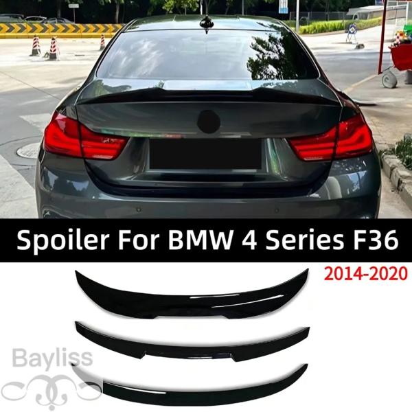 並行輸入品 BMW 4シリーズ F36 4ドア クランクーペ 2014-2020用 トランクリップ リアウィング トランクスポイラー エアフォイル チューニング