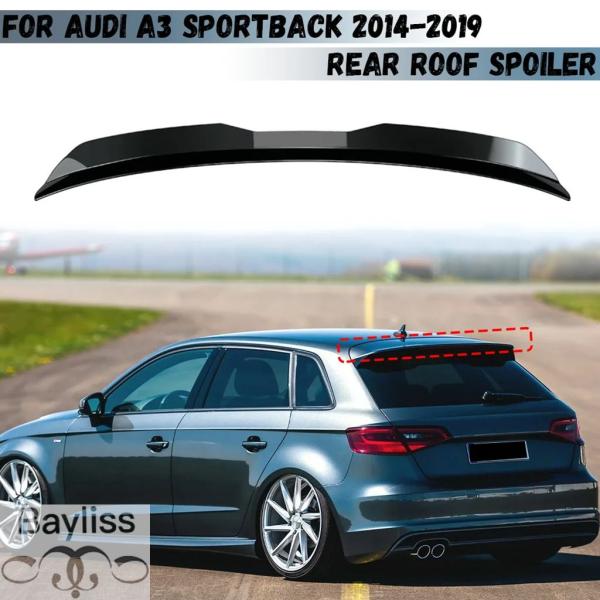 並行輸入品 アウディ A3 スポーツバック アレロン  2014 - 16 2018 2019 用リアルーフリップスポイラー テールウィング装飾 カーアクセサリ