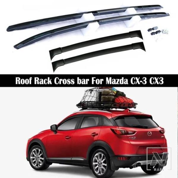 並行輸入品 合金ルーフラッククロスバー マツダ CX-3 CX3 2015-2024 レールバー キャリアキャリアバー トップラックレールボックス