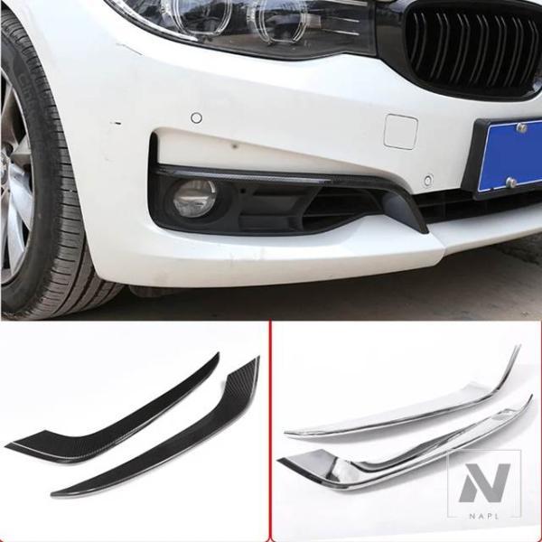 並行輸入品 2013-2019 BMW 3シリーズ GT グランツーリスモ F34用 カーボンスタ フロントフォグランプ ランプストリップ トリムカバー