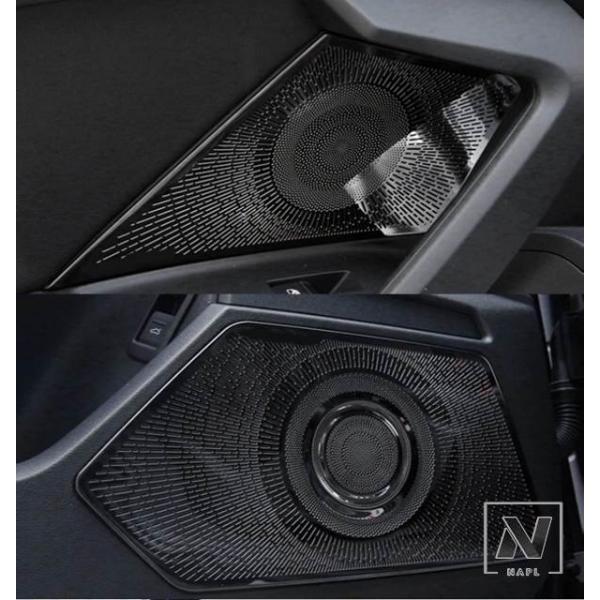 【並行輸入品】セダン アウディ A3 8Y スポーツバック 2021-22 ドアパネル スピーカーパッド スピーカーフレームカバートリム ステンレススチール