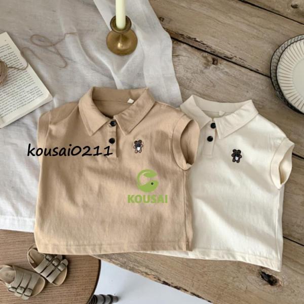 ■ 品名：キッズポロシャツ■ 素材：コットン95%■ カラー：全2色■ サイズ：80cm-120cmtreflestoreの検索ワード：キッズ　ポロシャツ　子供　poloシャツ　女の子　男の子　Tシャツ キッズ アメカジプリント 半袖 Tシ...