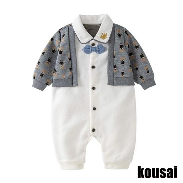 商品説明商品名ベビー服 長袖 フォーマルロンパース カバーオール 新生児 男の子 男の子のための動きやすい！フォーマルスーツ 自分の赤ちゃんにぴったりな、着せやすくてかわいいロンパース。  退院時やお宮参りはもちろん、赤ちゃんのお披露目など...