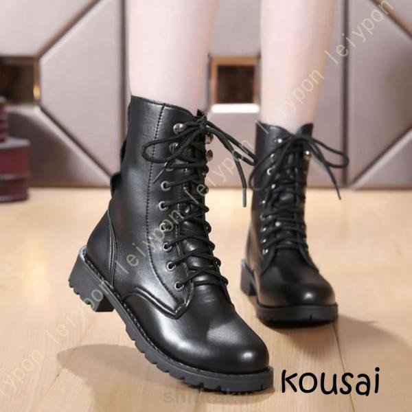 ブーツレディース疲れない靴レースアップショートブーツ編み上げブーツ袴ブーツ編み上げレースアップブーツ足が痛くならない歩きやすい錦幅広甲高 ブーツ レディース 疲れない 靴 レースアップ ショートブーツ 編み上げ