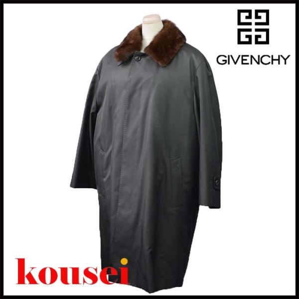 Givenchy(ジバンシィ)フォクスファー&カシミヤ　ケープコート　ブラック ジバンシィ GIVENCHY ロングコート アウター ブラック系 ファー メンズ