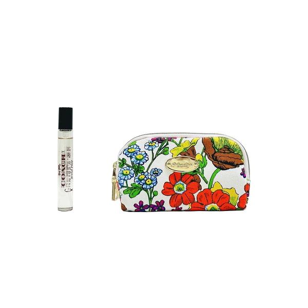 商品説明：持ち運びに便利なトラベルスプレー7.5mlとオリジナルポーチが付いた限定セット。 ※ポーチの柄が複数あります。柄はお選び頂けませんのでご了承下さい。  カラフルで活気のある香りは、ピンクカラーを思い起こすようなジューシーなレッドカ...