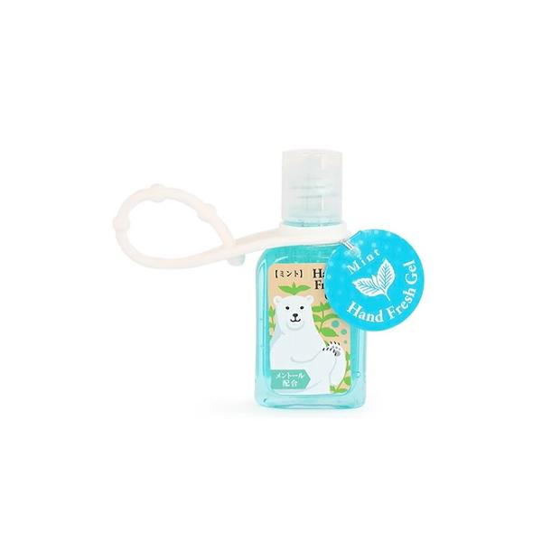 商品説明：アルコールジェルでいつでもすっきりリフレッシュ。 アルコール50％配合。 旅行やお出かけに便利なサイズのハンドジェル。バッグやベビーカーにぶら下げられるホルダー付きです。  爽やかなクールミントの香り。 メーカー： チャーリー広告...