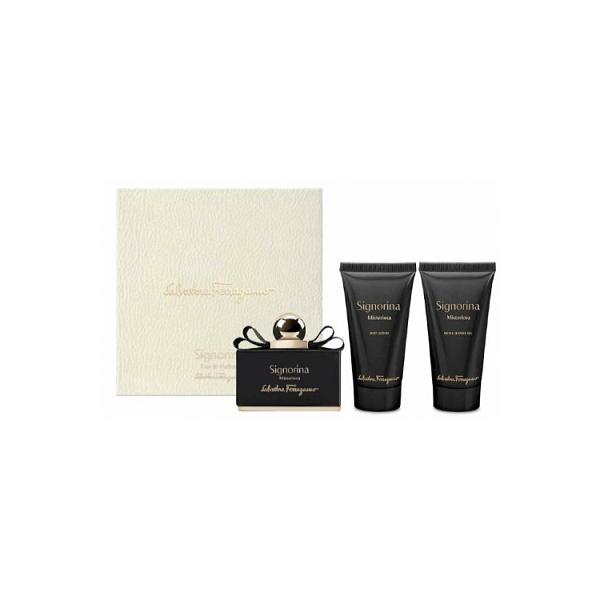 商品説明：シニョリーナ ミステリオーサ 50mlに、ボディローションとシャワージェルがセットになった豪華な限定キット。 大切な方へのギフトに、ご自分へのご褒美に。  【セット内容】 ・シニョリーナ ミステリオーサ EDP SP 50ml ・...