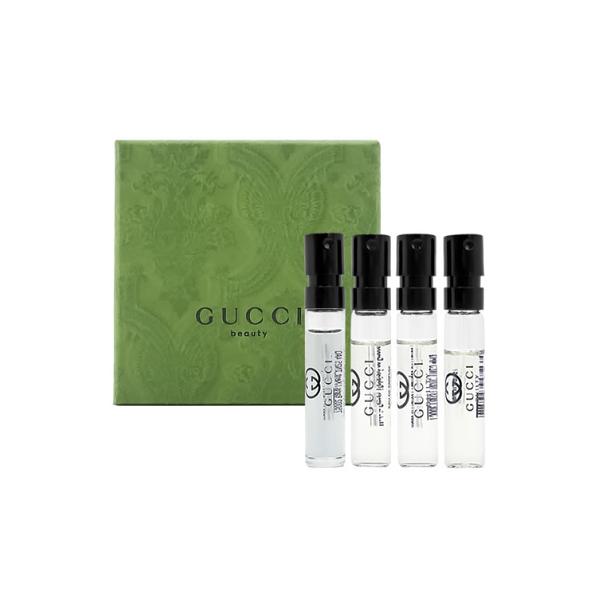 商品説明：お手軽にお試しできるミニサイズ！持ち運びの携帯用にもおすすめ。 グッチ ギルティ プールオムのミニチュアサンプルセット。 そのままミニサイズになったフレグランスボトル3種入り。外出先での持ち運びやギフトにも。  【セット内容】 ・...
