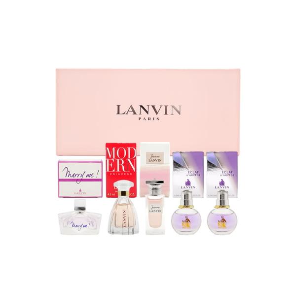 商品説明：人気のランバンレディースフレグランスを集めたミニ香水5本セット。  【セット内容】 ・エクラ ドゥ アルページュ オードパルファム EDP 4.5ml ミニチュア ×2本 ・ジャンヌ ランバン オードパルファム EDP 4.5ml...