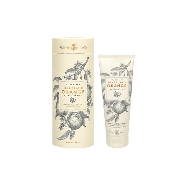 並行輸入品 マインビーチ MAINE BEACH ハンド &amp; ネイルクリーム リバーランドオレンジ 100ml 【あすつく】