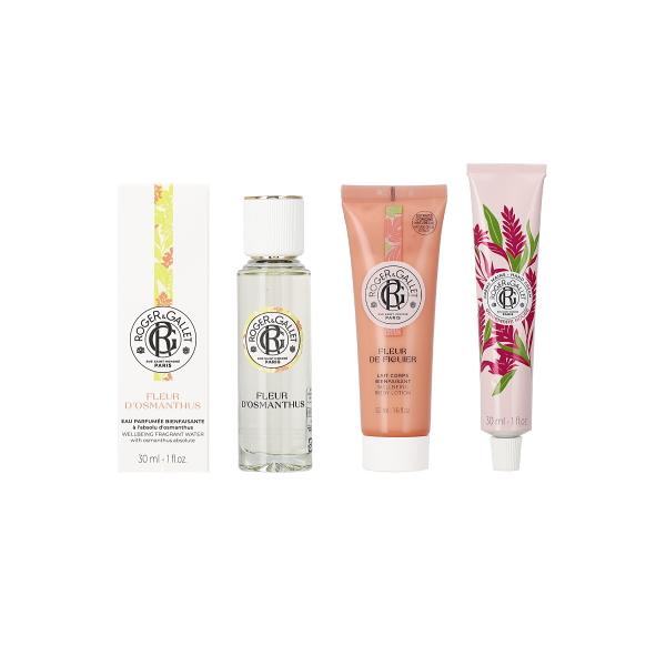 商品説明：人気のオスマンサス（金木犀）のフレグランスとジンジャールージュのハンドクリーム、フィグのボディローションのセット。 大切な方へのギフトにもおすすめのセットです。  【セット内容】 ・オ パフュメ オスマンティウス（オード トワレ）...