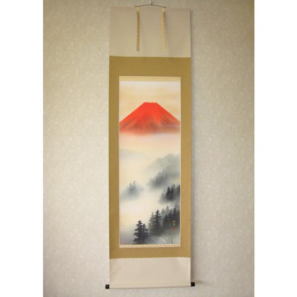 掛け軸 掛軸 赤富士 萩原緑翠 (特殊工芸作品・新品) : 掛け軸の専門店