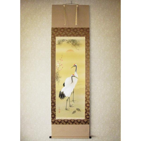 掛け軸 掛軸 陽光双鶴 加野秋谿 (真作・新品) : 掛け軸の専門店 香遊