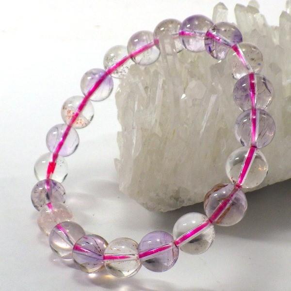 スーパーセブン　天然石ブレスレット スーパーセブンブレスレット9.5mm玉 super seven/パワーストーン