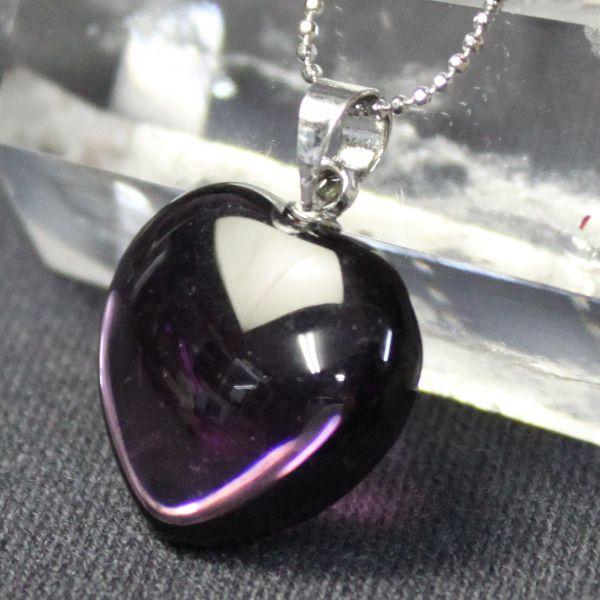 フローライト ハート型ペンダントトップ ネックレストップ