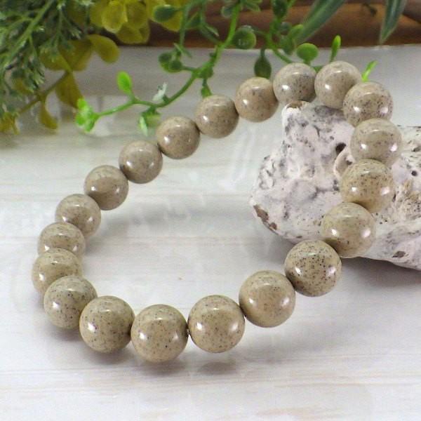 天然ラジウム石（北投石Hokutolite)ブレスレット ブレスレット 北投石 （ラジウム鉱石） 10mm 20玉 （アソート