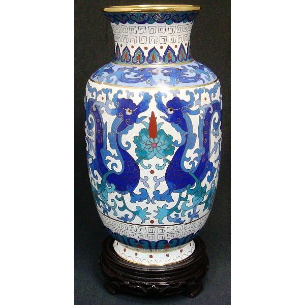七宝焼雲龍花瓶 七宝焼 七宝焼き 工芸品 焼き物 花瓶 Sk 開運風水ドットコム ヤフー店 通販 Yahoo ショッピング