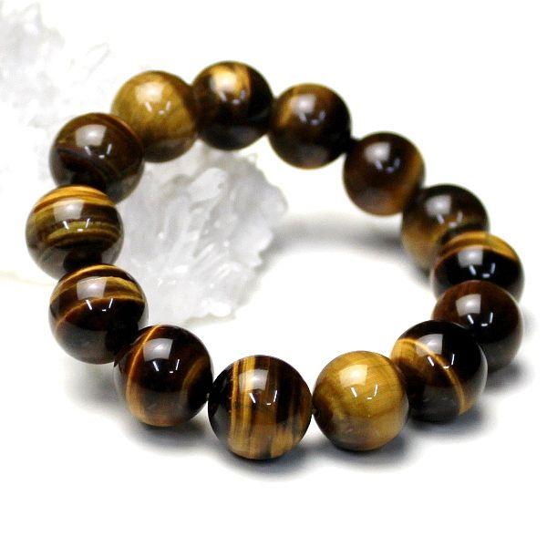 タイガーアイ 虎目石 ブレスレット 石 パワーストーン 天然石 金
