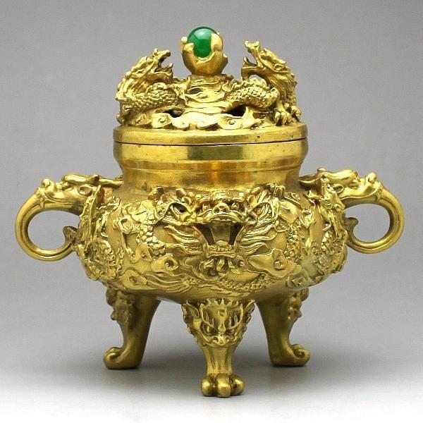 開運 風水 香炉 おしゃれ 龍の置物 龍 玄関 金 金龍 金運アップ
