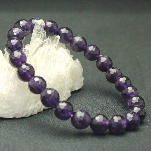 開運 アメジスト ブレスレット 誕生石 紫 ブレス メンズ レディース
