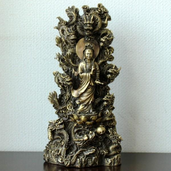 龍の置物 風水 龍 置物 金 風水グッズ 玄関 四本爪 金龍 ドラゴンボール 開運祈願 金運祈願 21 銅製 九龍観音 特大 Zht 開運風水ドットコム ヤフー店 通販 Yahoo ショッピング