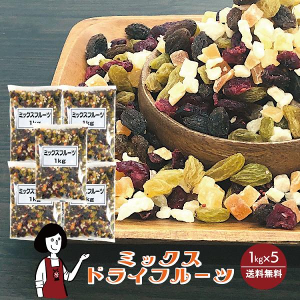 【24h以内発送】正栄食品 ミックスフルーツ 1kg×５個(５キロ)製菓 製パン 正栄食品 ミックスドライフルーツ 1kg×5袋 計5kg : こわけや - 通販