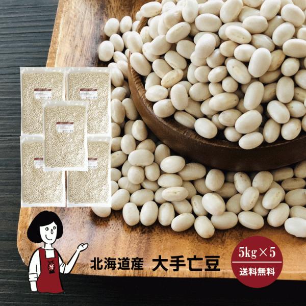北海道産 大手亡豆 5kg×5 計25kg / チャック付