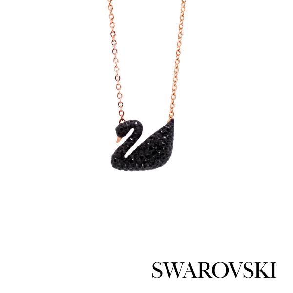 SWAROVSKI スワロフスキー Swan ネックレス 5204134 ブラック ネックレス  ペンダント レディース  スワン プレゼント ［海外正規品］