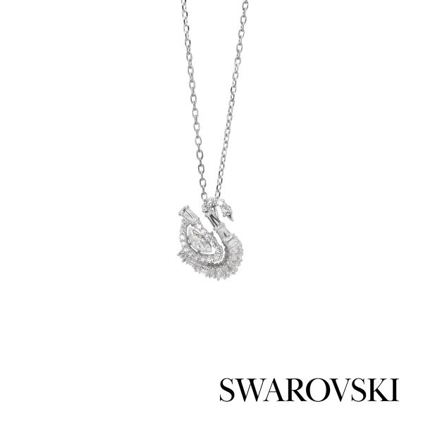 SWAROVSKI スワロフスキー Swan ペンダント 5732412 ネックレス ホワイト レディース スワン ミックスカット ロジウム プレゼント ［海外正規品］