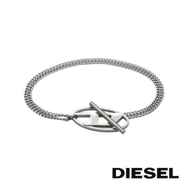 DIESEL ディーゼル DX1535040 メンズ ブレスレット アクセサリー シルバー チェーンブレスレット プレゼント【海外正規品】