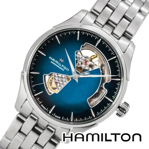 HAMILTON ハミルトン H32675140 40mm ジャズマスター オープンハート ブルー メンズ腕時計 自動巻き 80時間パワーリザーブ シースルーバック [海外正規品]