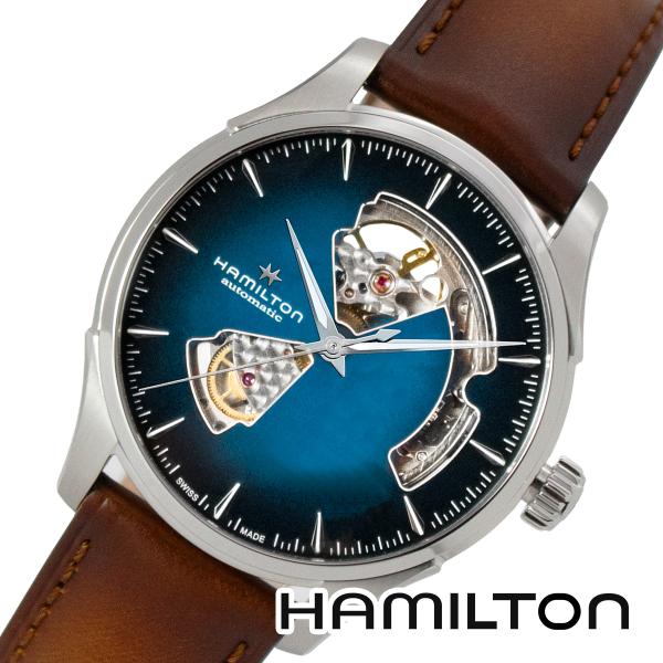 HAMILTON ハミルトン H32675540 40mm ジャズマスター オープンハート ブルー メンズ腕時計 自動巻き 80時間パワーリザーブ シースルーバック [海外正規品]