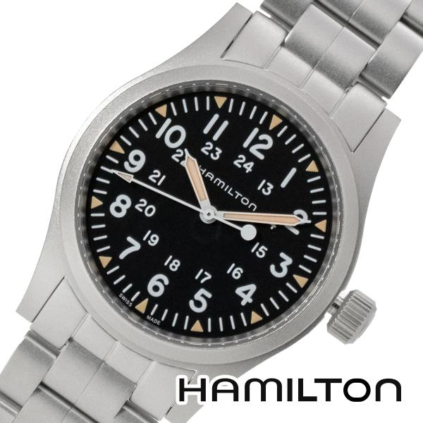 HAMILTON ハミルトン H69439131 カーキ フィールド Mechanical 38mm 機械式 手巻き ブラック 腕時計 メンズ スイス製 プレゼント[海外正規品]