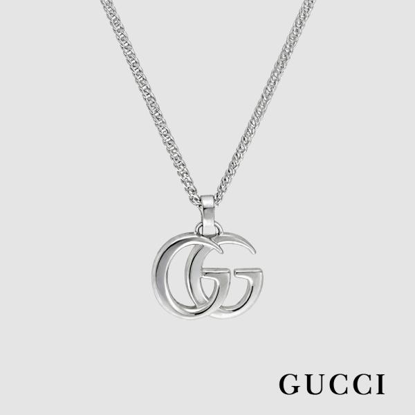 GUCCI グッチ YBB814914001(814914 J8400 8106) ダブルG インターロッキングＧ シルバー メンズ レディース ネックレス ［海外正規品］