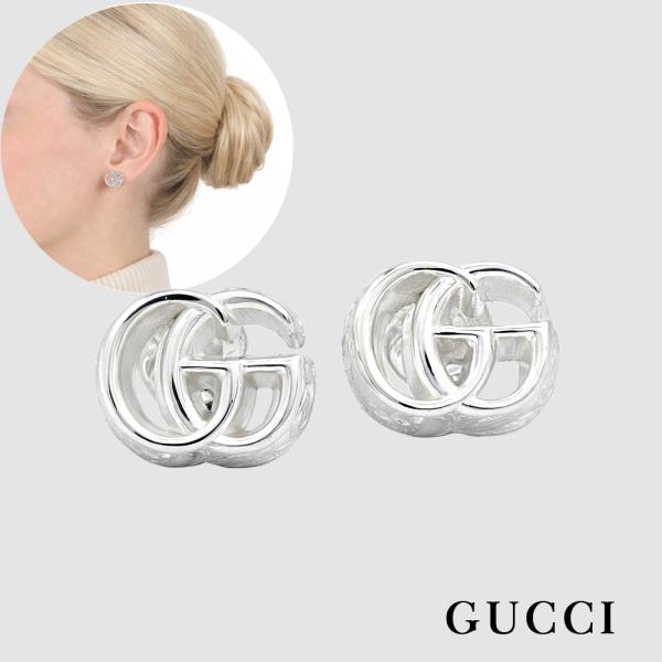 GUCCI  グッチ YBD770758001(770758 J8400 8106) GGマーモント イヤリング　ピアス シルバー ［海外正規品］