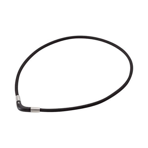 【メール便発送・送料無料】RAKUWA磁気チタンネックレス Vタイプ ブラック 50cm (管理医療機器)