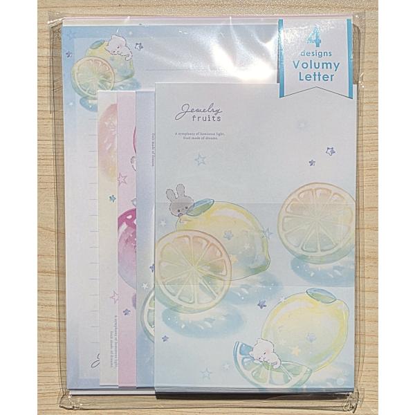 2026年8月・クーリア　4柄ボリューミィレター　(Jewely fruits/グリーン)