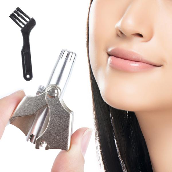 電池切れの心配がいらない手動式鼻毛カッター安全な二重構造刃が内側で回転する二重構造で鼻孔を傷つけません。ステンレス製で丸洗い可能錆びない素材で水洗いができるので衛生的です。コンパクトでどこでも持ち運びしやすいサイズ感。使い方も簡単！指で掴ん...